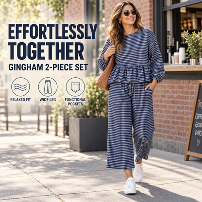 Women's Gingham 2 Piece Outfit