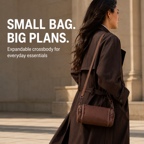 Expandable Mini Crossbody Bag with Adjustable Strap for Daily Essentials