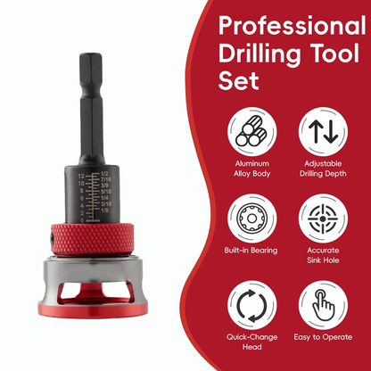 High carbon steel four-flute countersunk drill bit set