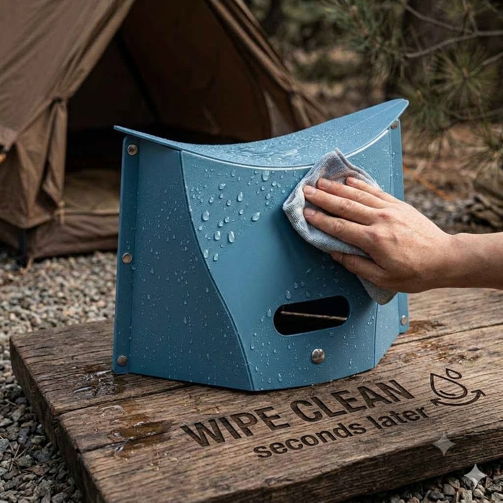 Ultralight Folding Travel Stool & Airplane Footrest——Relief for Long Flights, Camping & Outdoor Waiting