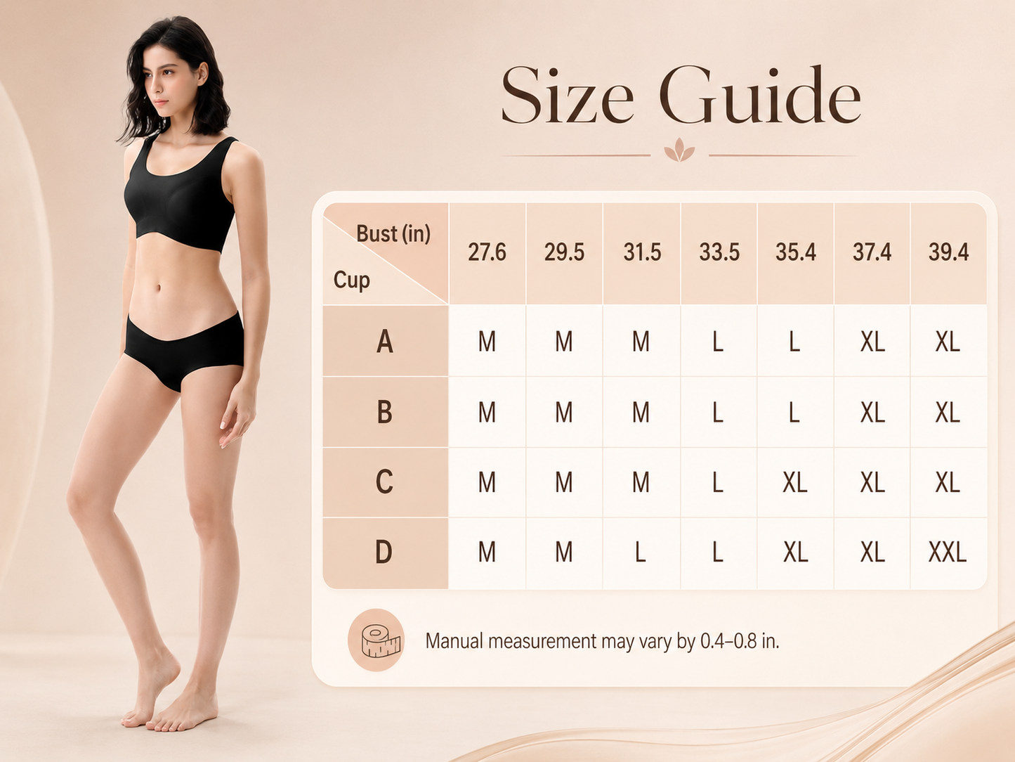 Seamless Wireless Sculpting Bra – Invisible Comfort & Natural Lift
