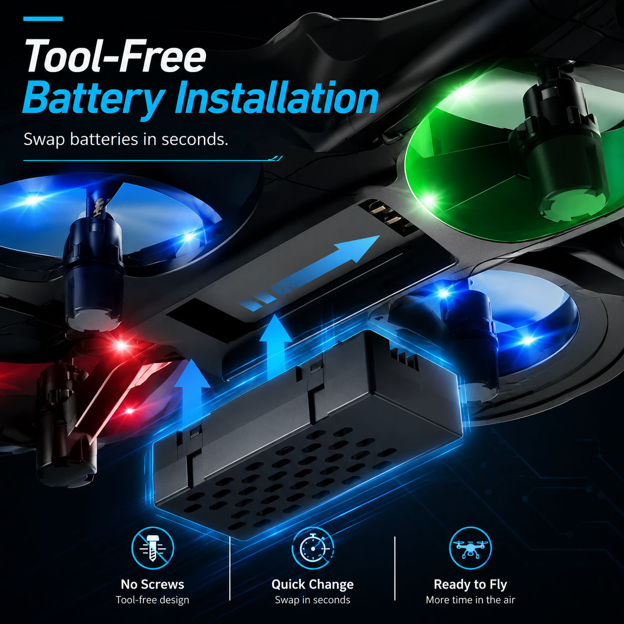 198 SkyRaptor™ LED RC Fighter Jet – High-Performance 3D Flip Stunt Plane