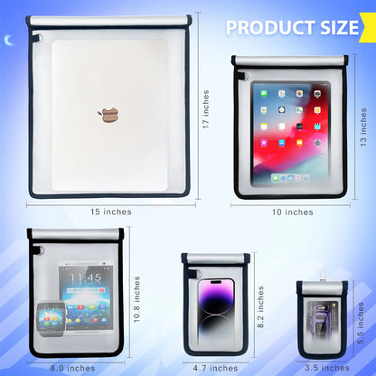 5-Pack Faraday Bags for Phones, Laptops & Key Fobs – Signal Blocking, Fireproof & Water-Resistant Privacy Protection Set