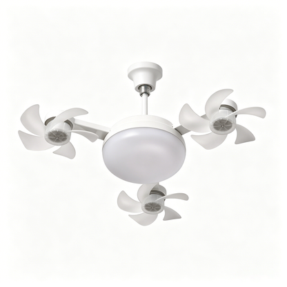 2-in-1 Socket Ceiling Fan with Dimmable LED Light & Remote