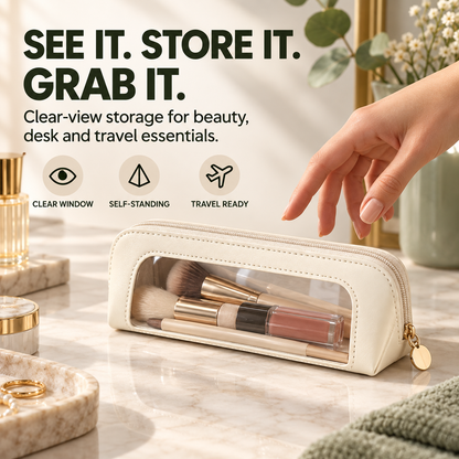 💄Multifunctional Portable Makeup Brush and Cosmetic Zippered Organizer Bag💄