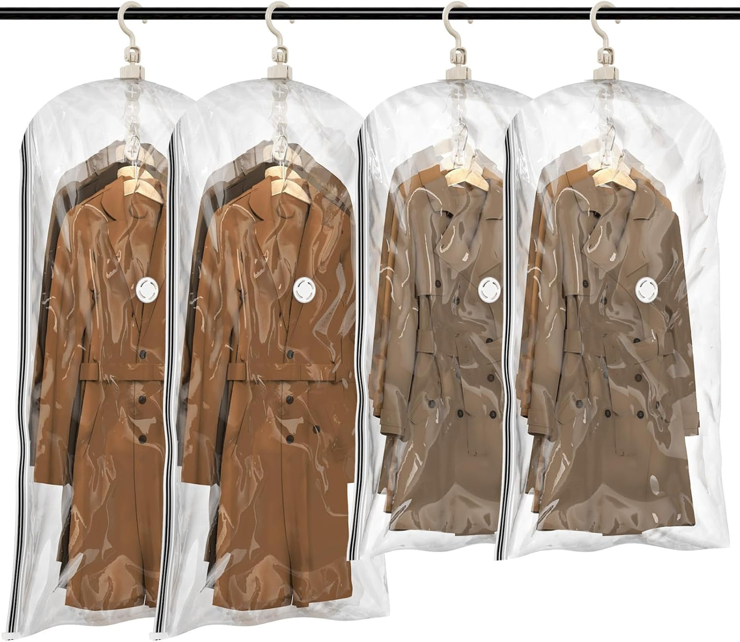 Hanging Vacuum Space Saver Bags for Clothes with 5-Layer Seal for Multiple Clothing Types