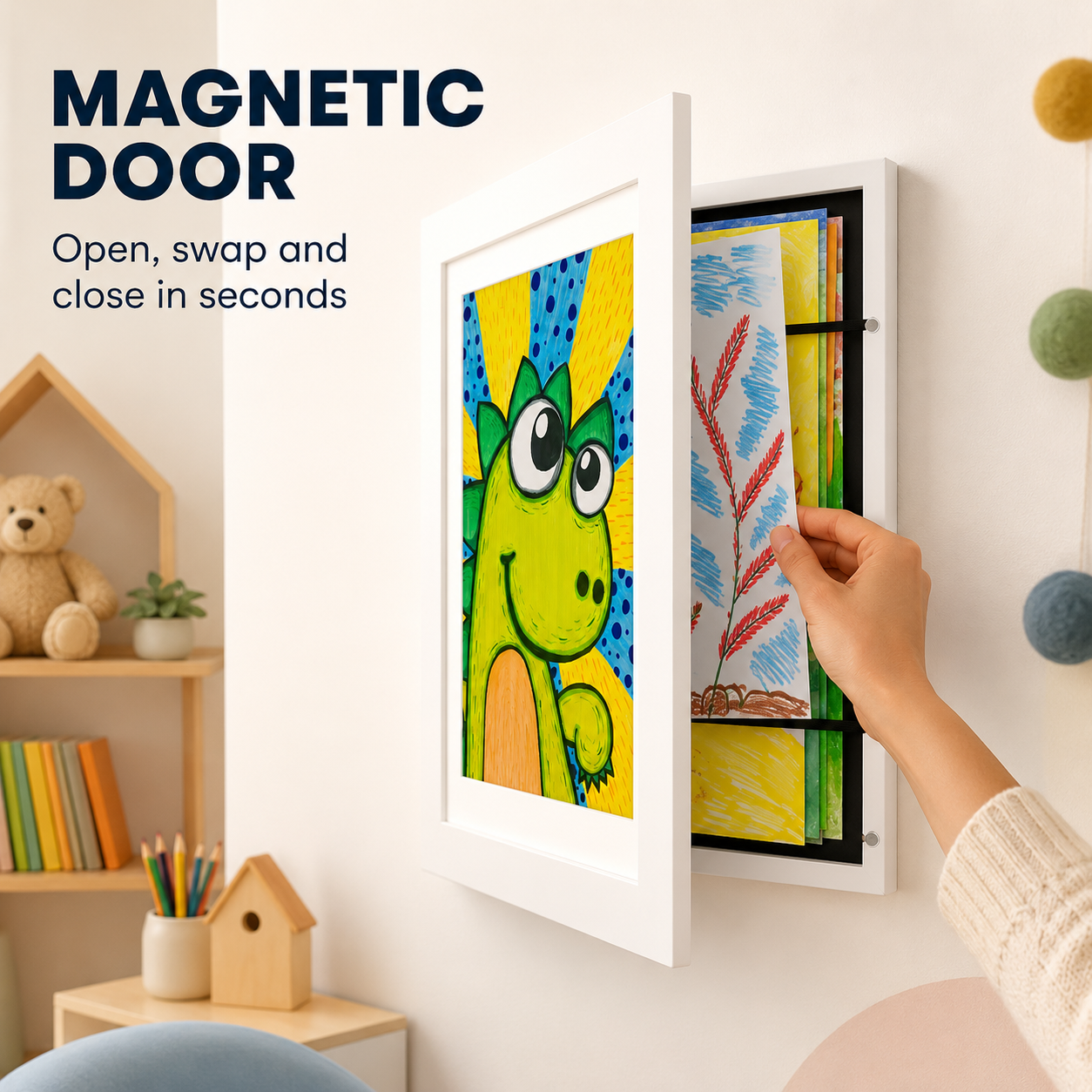 Kids Art Frame Front Opening - Display &amp; Store Artwork