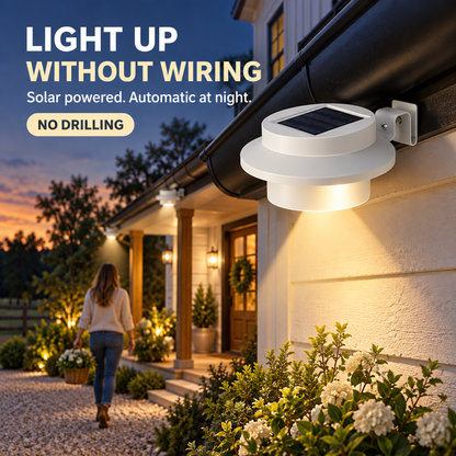 Solar Fence Lights Outdoor Waterproof, 3 LED Deck Lights for Garden Path