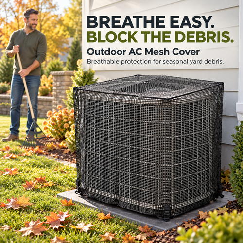 Outdoor AC Mesh Cover for Cleaner, Better-Protected Units