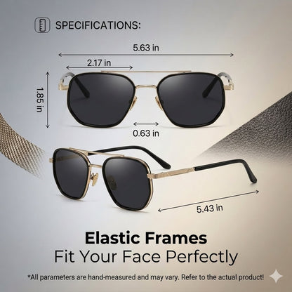 Polarized UV400 Sunglasses – Lightweight Geometric Square Frame