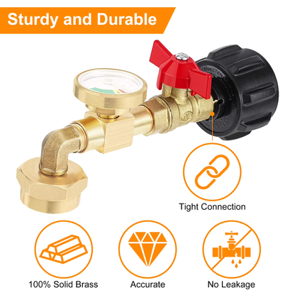 🔥Propane Refill Adapter with Valve & Gauge🔥