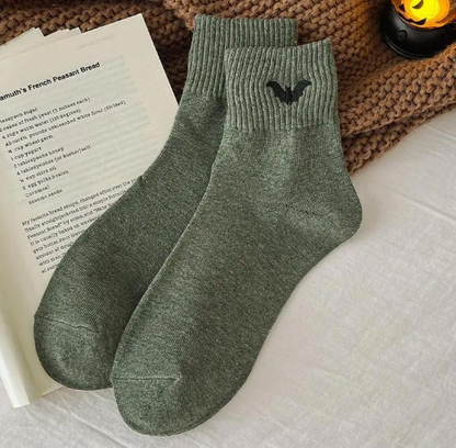 Spooky & Cute Halloween Socks for Women – 5-Pair Cozy Crew Sock Set