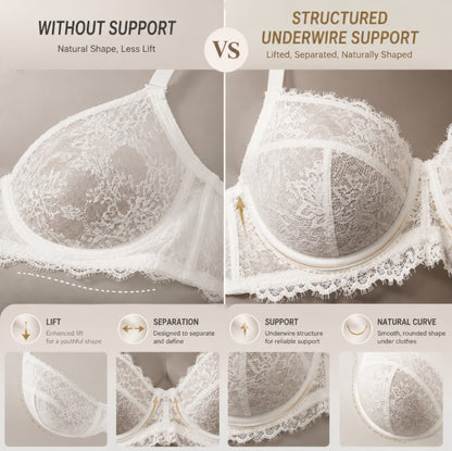Women's Full Coverage Lace Support Bra