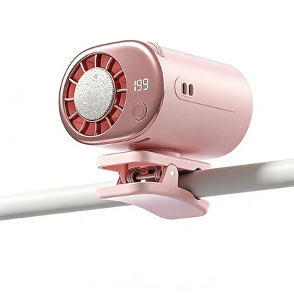 Safe Clip-On Cooling Fan for Car Seats — 360° Adjustable, Rechargeable & Long-Lasting