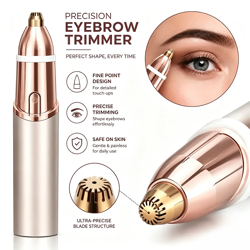 2 in 1 facial & eyebrow hair trimmer for Women,Portable Rechargeable Shaver 🪞