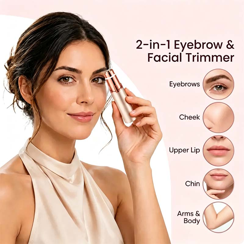 2 in 1 facial & eyebrow hair trimmer for Women,Portable Rechargeable Shaver 🪞