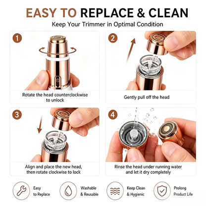 2 in 1 facial & eyebrow hair trimmer for Women,Portable Rechargeable Shaver 🪞