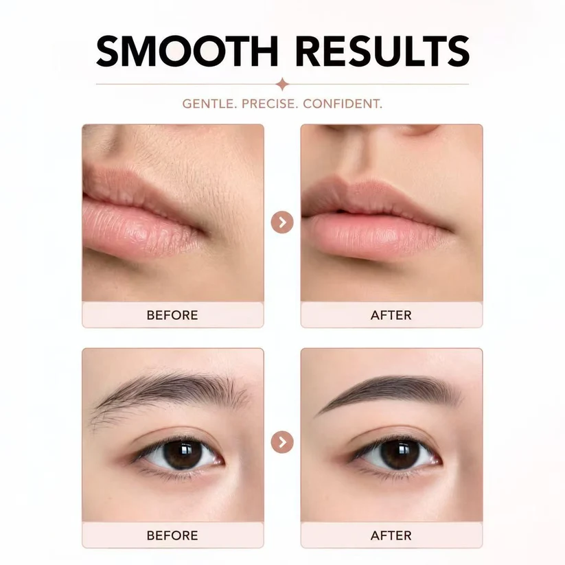 2 in 1 facial & eyebrow hair trimmer for Women,Portable Rechargeable Shaver 🪞