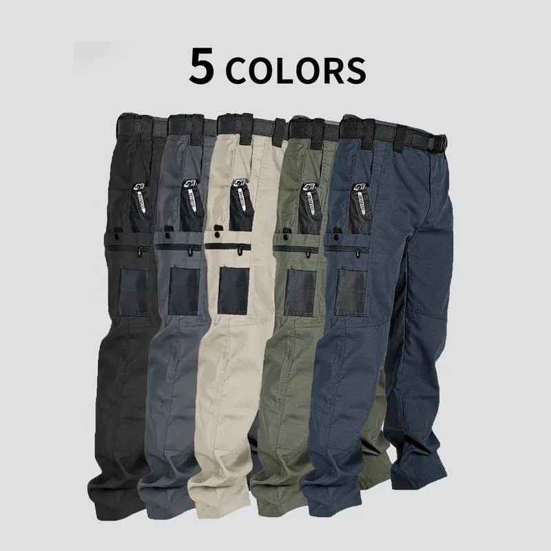 Men's Solid Color Tactical Work Pants