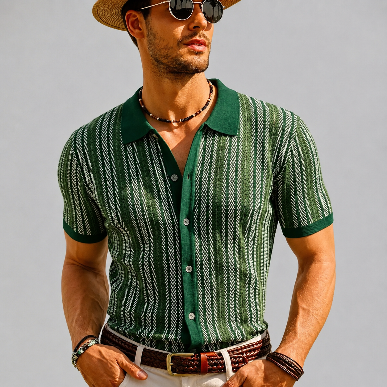 Men’s Retro Button Sweater – Lightweight Vintage Style for Casual & Formal Wear