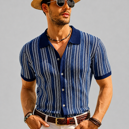 Men’s Retro Button Sweater – Lightweight Vintage Style for Casual & Formal Wear