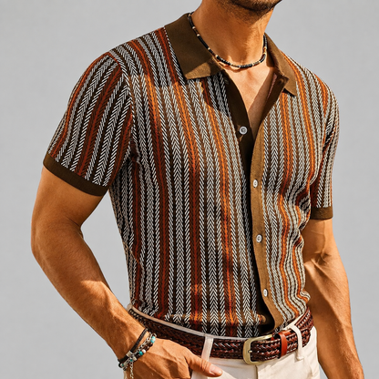 Men’s Retro Button Sweater – Lightweight Vintage Style for Casual & Formal Wear