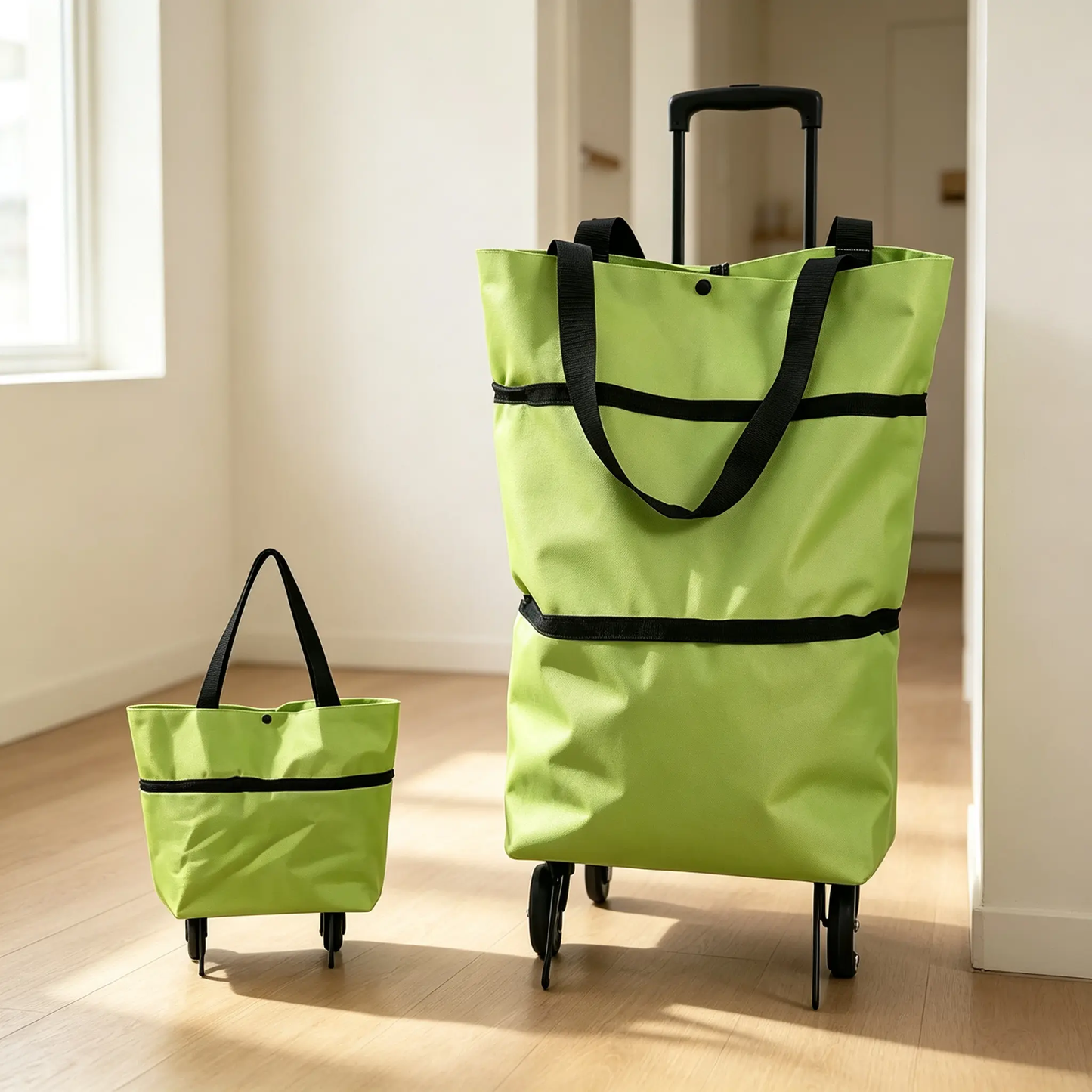 Foldable Wheeled Shopping Tote – Lightweight, Reusable & Spacious Grocery Bag