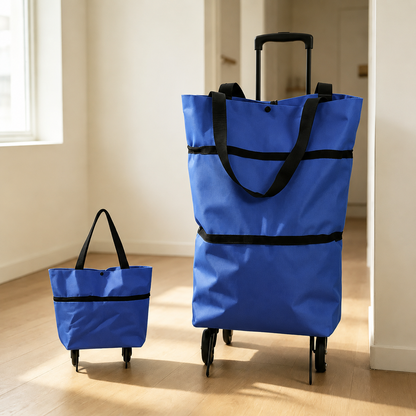 Foldable Wheeled Shopping Tote – Lightweight, Reusable & Spacious Grocery Bag