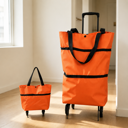 Foldable Wheeled Shopping Tote – Lightweight, Reusable & Spacious Grocery Bag