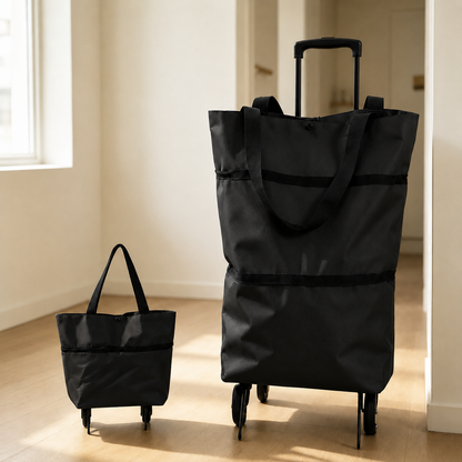 Foldable Wheeled Shopping Tote – Lightweight, Reusable & Spacious Grocery Bag