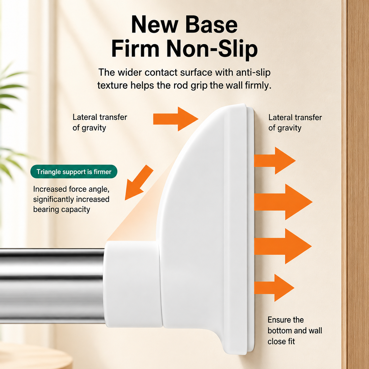 Drill-Free Adjustable Tension Rod | Multi-Size Clothes Drying & Closet Bar