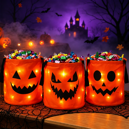 Light-Up Halloween Trick-or-Treat Bags