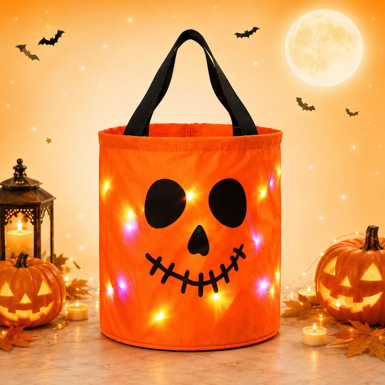 Light-Up Halloween Trick-or-Treat Bags