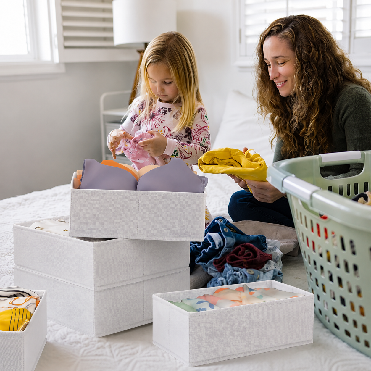 👕15-Piece Drawers Clothes Organizer - Reinforced Thick Fabric Foldable Storage Box