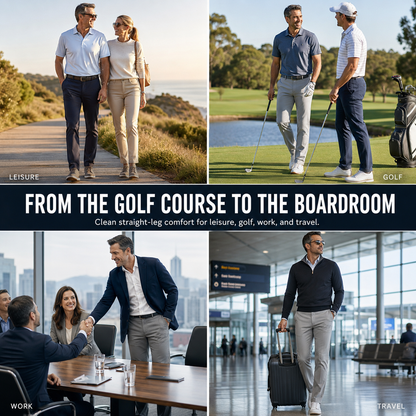 Men's Lightweight Stretch Golf & Dress Pants — All-Day Performance & Versatile Comfort