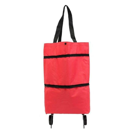 2-in-1 Foldable Wheeled Shopping Cart – Large Capacity, Reusable