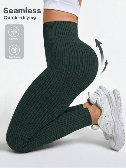 💃Women's Ribbed Yoga Leggings – High Waist & Everyday Comfort💃