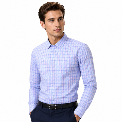 Men's Classic Plaid Slim Fit Button Down Shirt