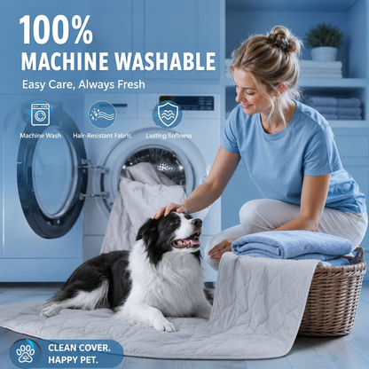Premium Dual-Sided Cooling Pet Blanket – Orthopedic Joint Relief & Washable Sofa Shield