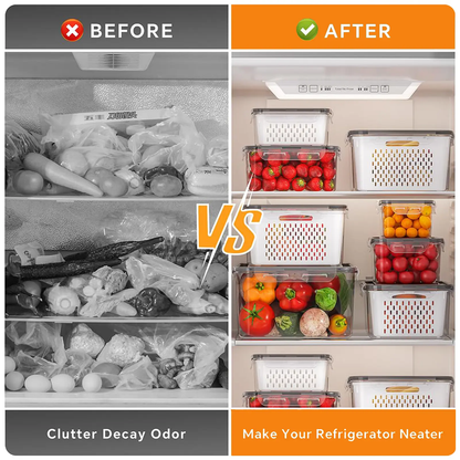 🍇Stackable fruit and vegetable preservation filter box