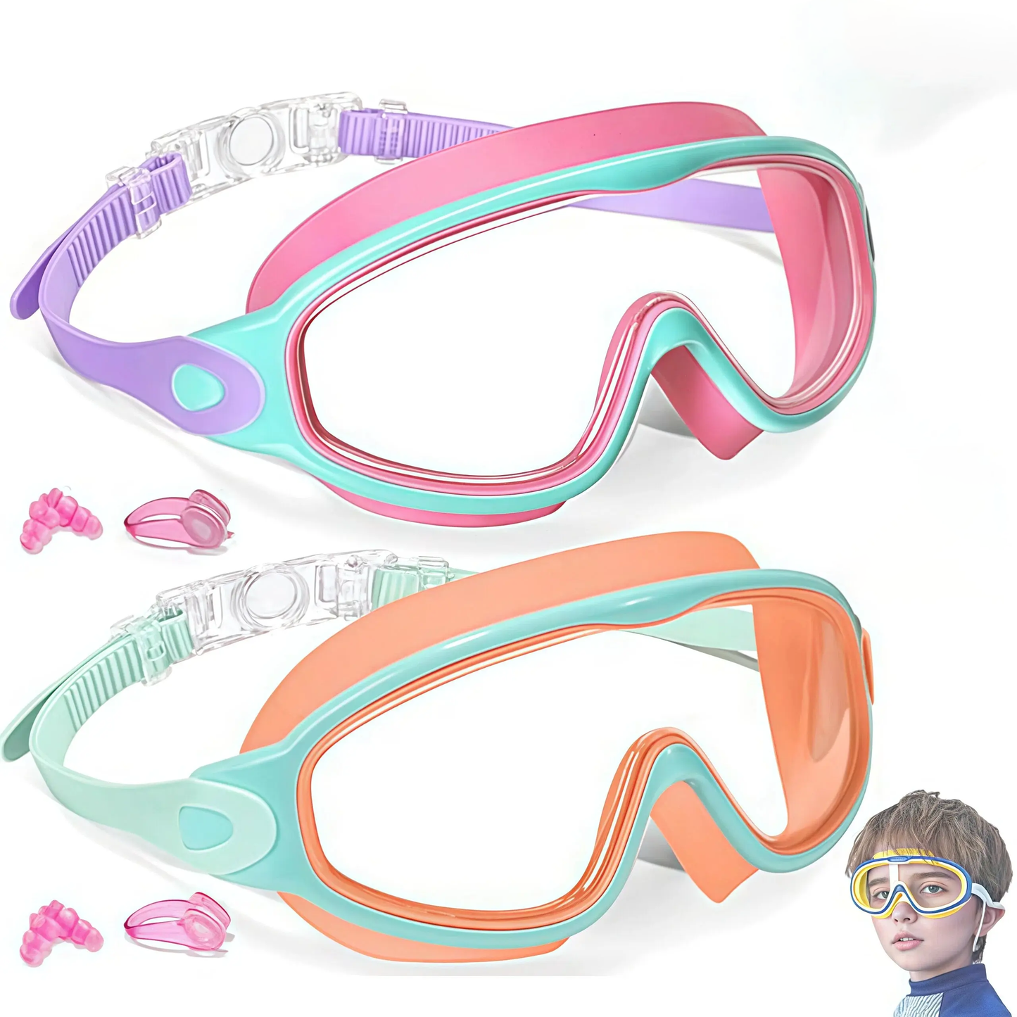 Kids Swim Goggles – Anti-Fog, UV Protection & Adjustable Fit