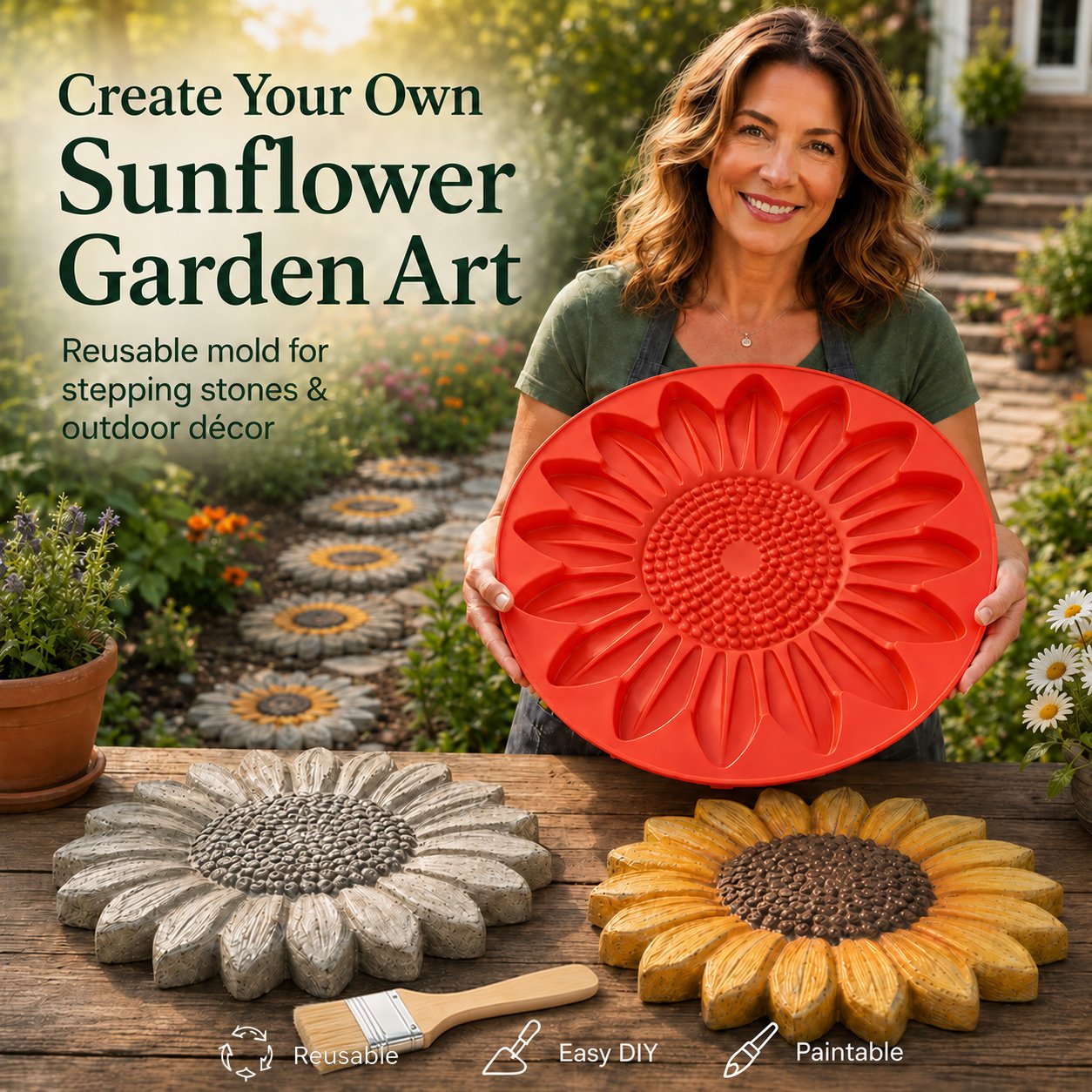 💥LAST DAY 50% OFF🌻Reusable Garden Art Mold – Make Your Garden Truly One of a Kind