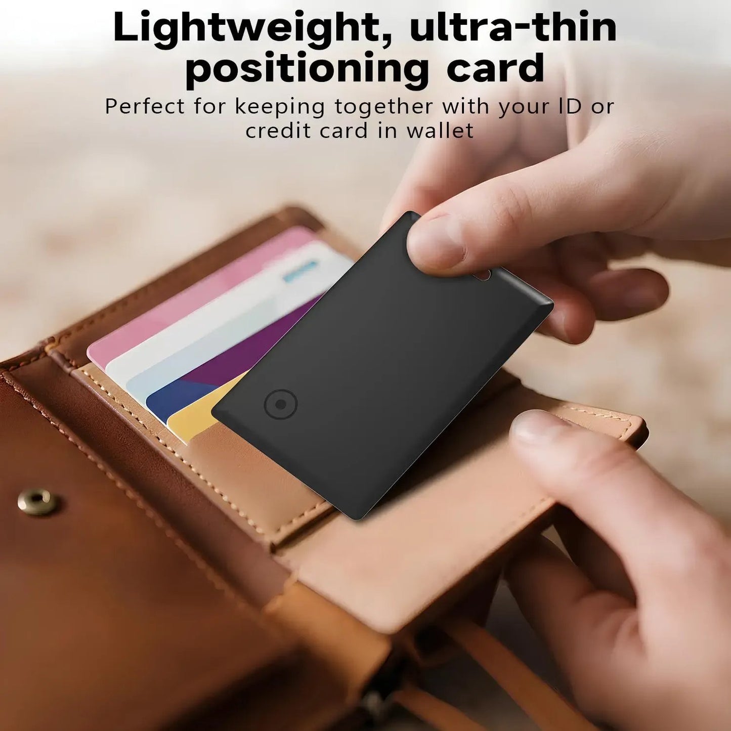 💖Hot 48% OFF🌹2026 Slim Bluetooth Tracker Card | Apple MFi Certified | Works with Find My 📱