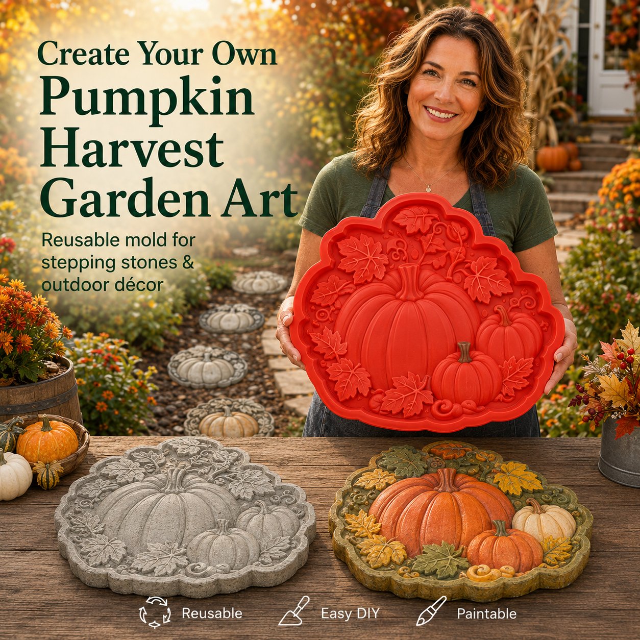 💥LAST DAY 50% OFF🌻Reusable Garden Art Mold – Make Your Garden Truly One of a Kind