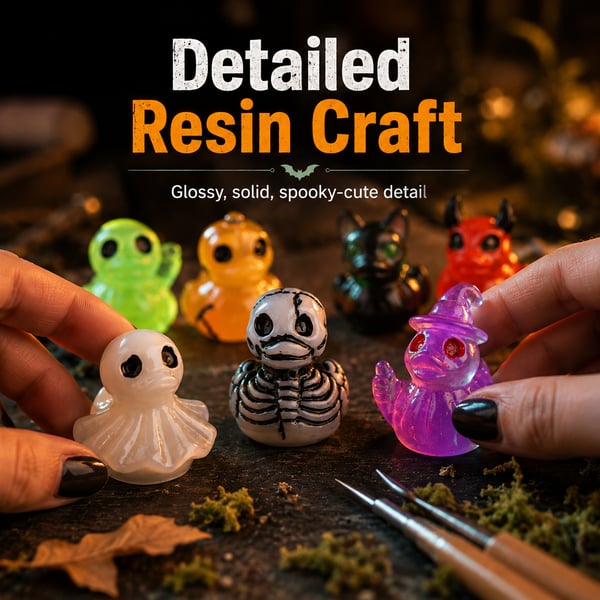 👻 Mini Glow Halloween Figures — Tiny Spooky Resin Decorations ( 30pcs! )