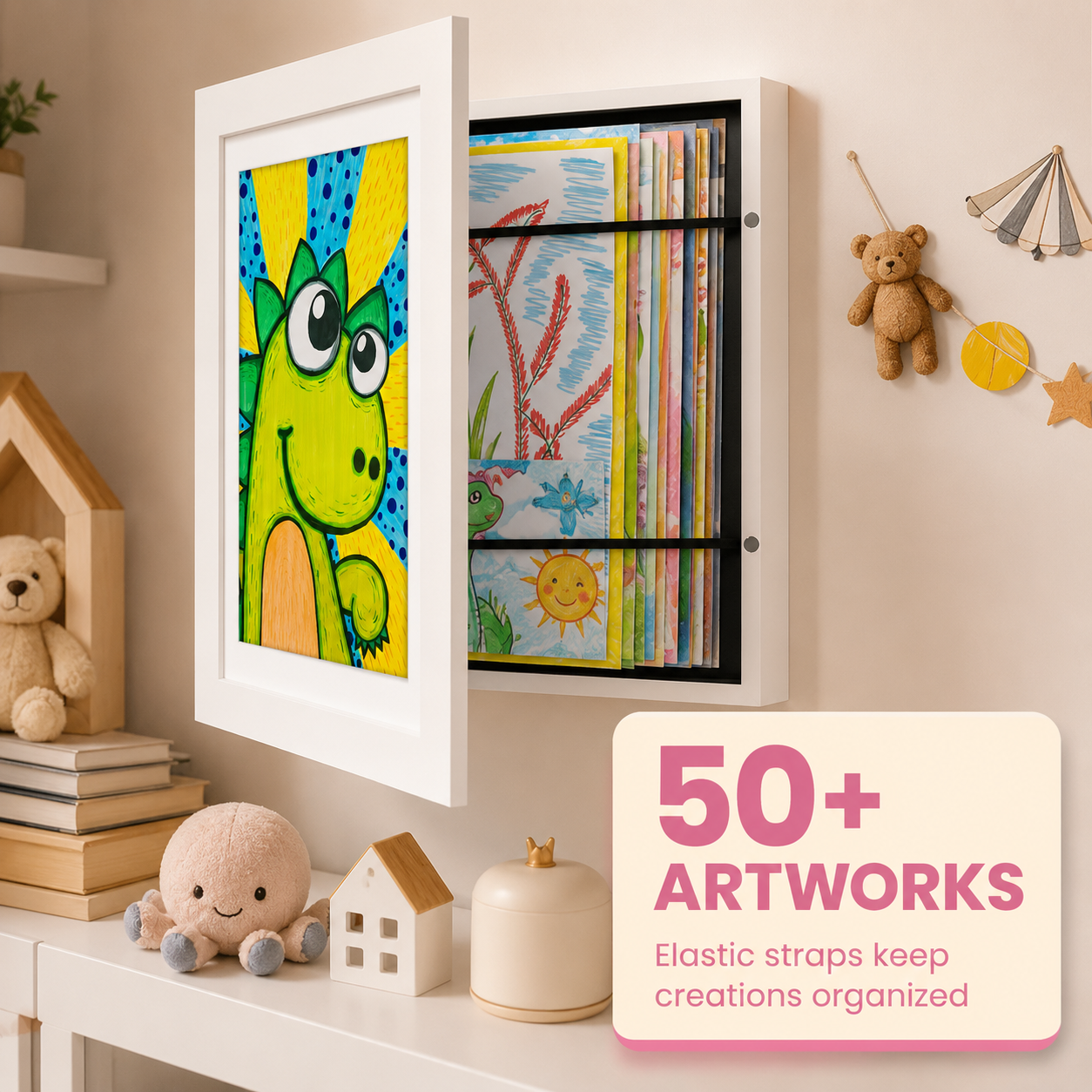 Kids Art Frame Front Opening - Display &amp; Store Artwork