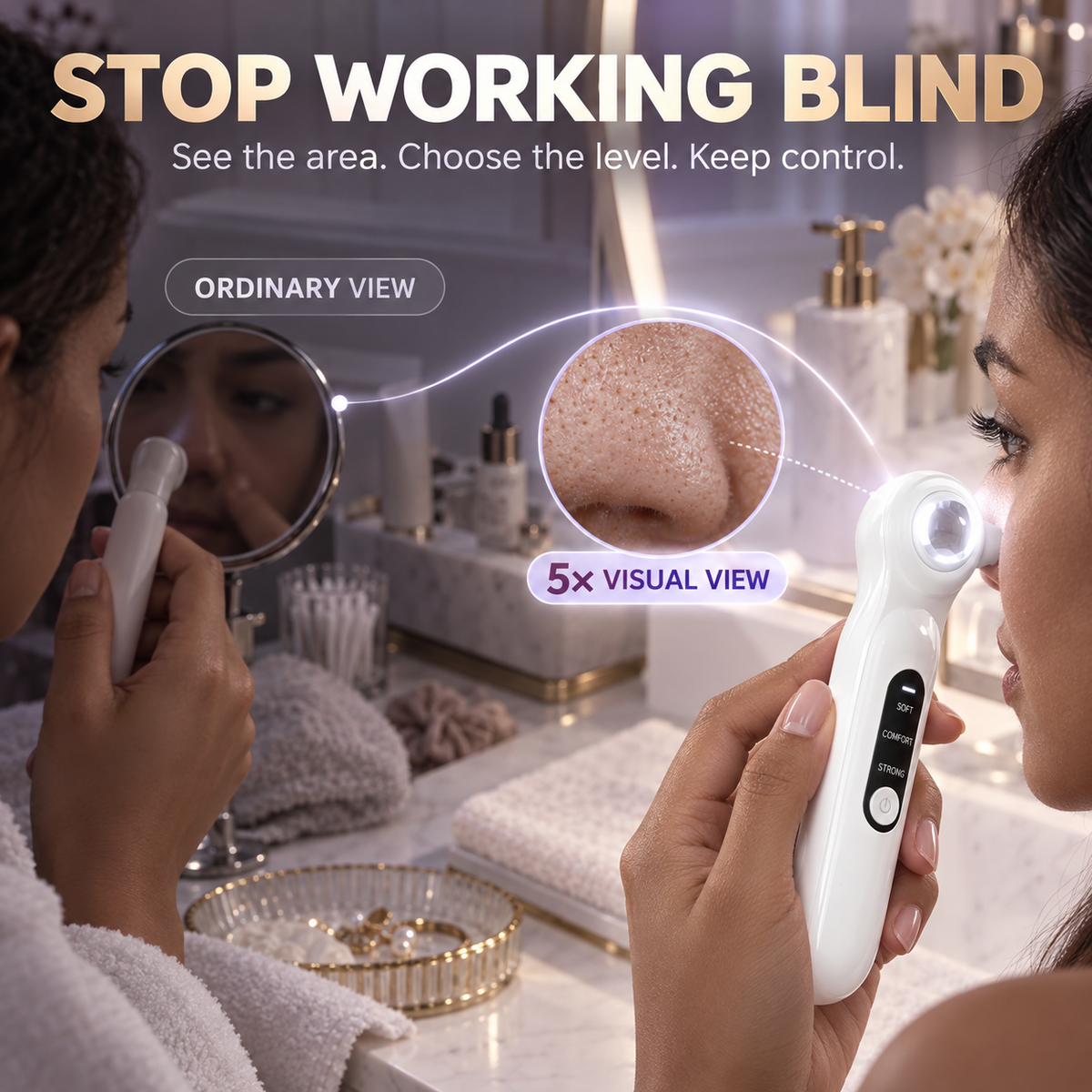 Professional Visual Blackhead Remover Electric Pore Cleaner Pores Vacuum