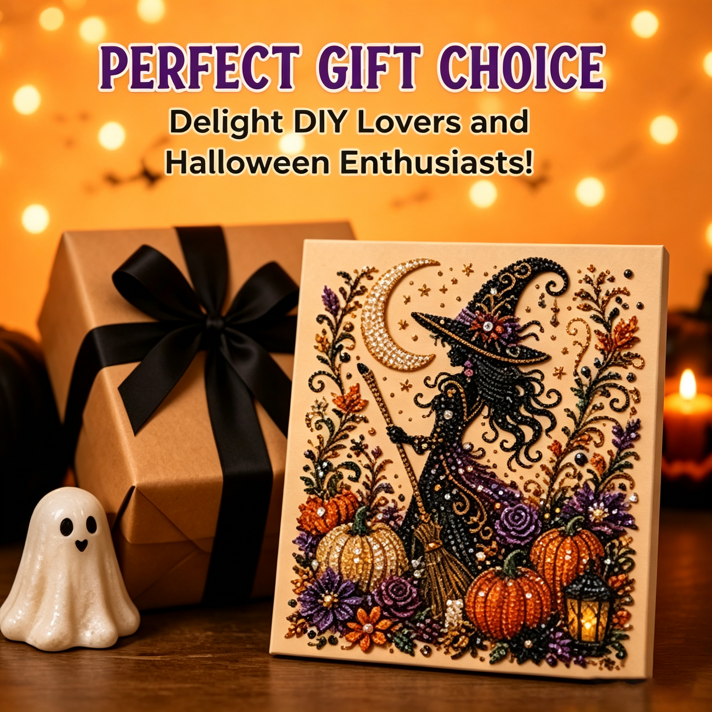 Halloween Pearl Art DIY Kit – Turn Tiny Pearls into Spooky