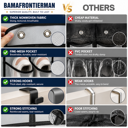 Space-Saving Over-the-Door Shoe Organizer