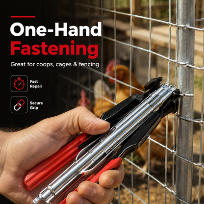 Auto-Feed Hog Ring Pliers for Wire Mesh, Cages & Fencing